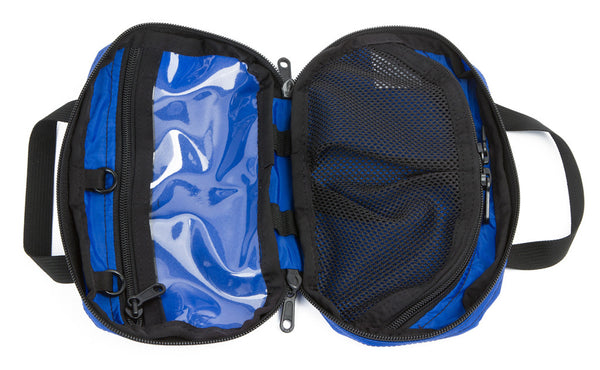 Interior shot of a Second Aid Pouch in Blue
